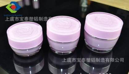 玫瑰花蓋霜膏瓶化妝品包材廠家粉色少女系列護膚瓶美麗選擇BJ2250(克)